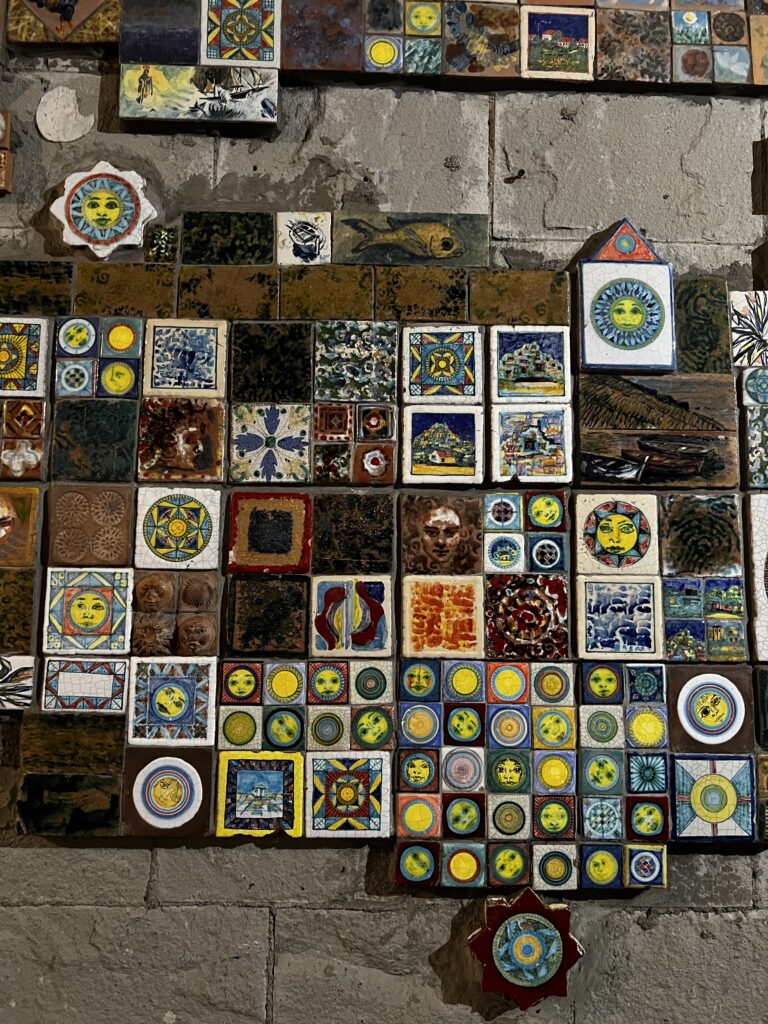 Beautiful colourful tiles in Vernazza 