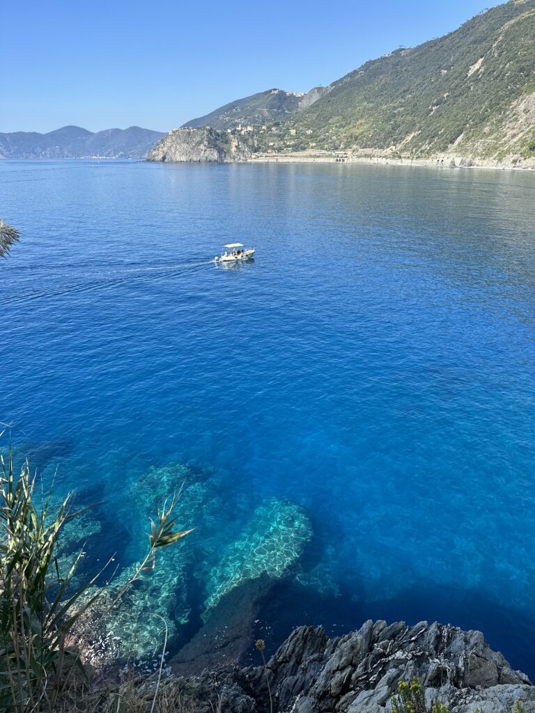 Crystal clear water in Manarola perfect for swimming 