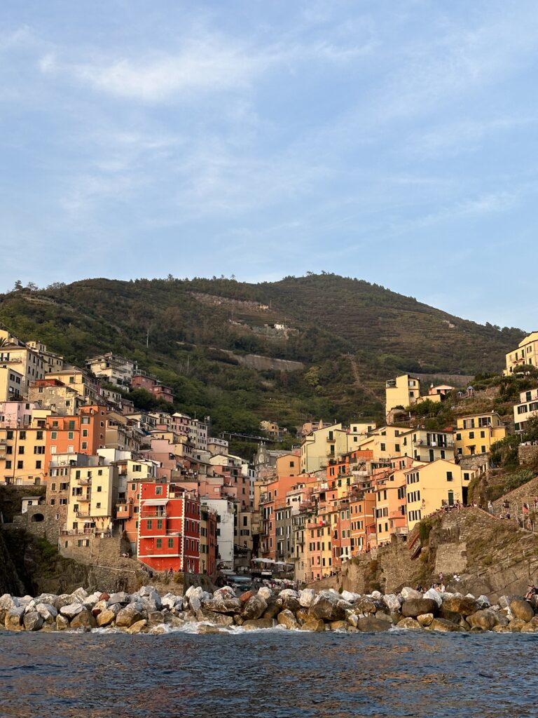 Golden sunset over Riomaggiore